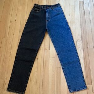SHEIN Two-tone High Waisted Denim Jeans size XS or US 2